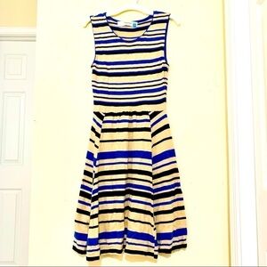 ANTHROPOLOGIE SPARROW wool blend knit striped skater dress women’s size XSP